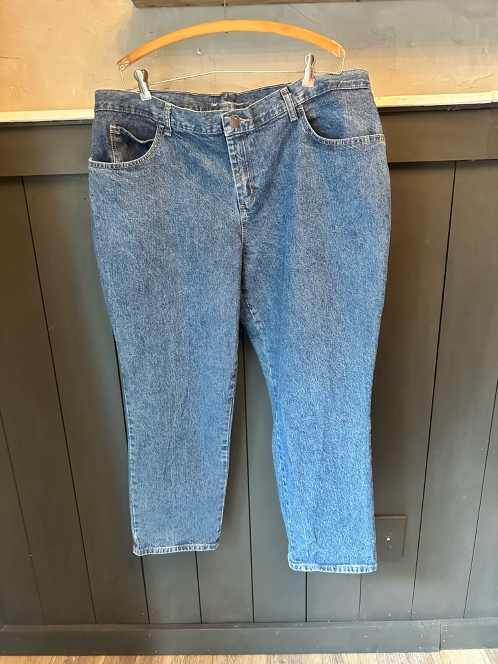 Lee Jeans Womens Size 18W Petite Relaxed Fit Straight‎ Leg Mid Rise